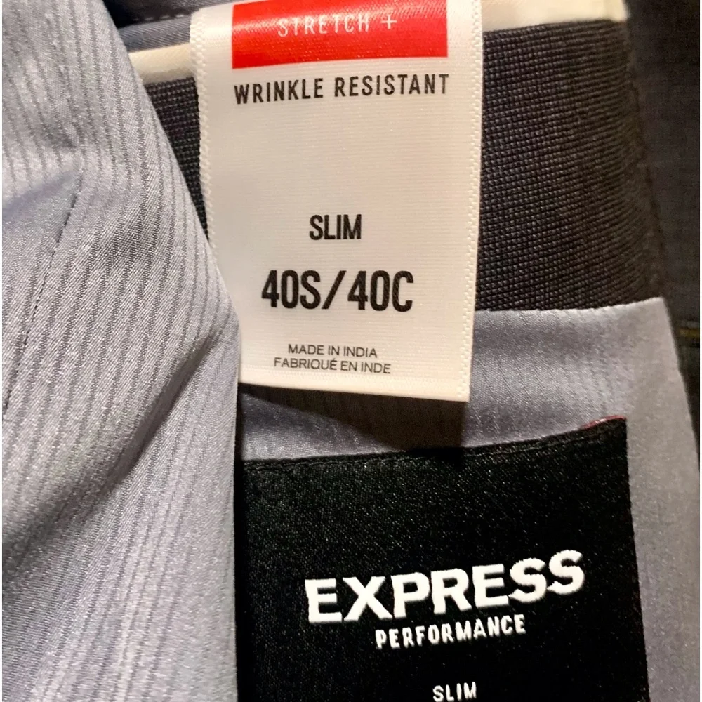 Express Men's Dark Charcoal Two-Piece Suit